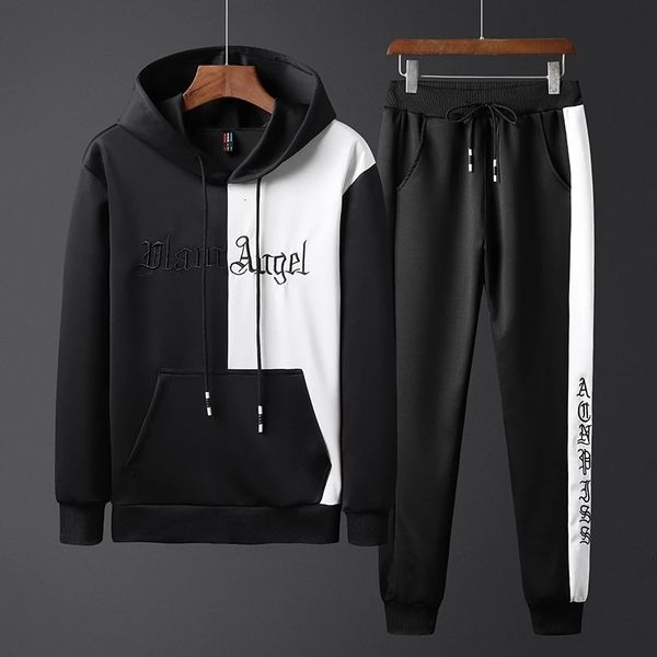 2021 new fashion men's set clothing hoodies+pants sets sweatshirt polyester casual patchwork tracksuit men brand 2 pieces suit befk, Gray
2021 new fashion men's set clothing hoodies+pants sets sweatshirt polyester casual patchwork tracksuit men brand 2 pieces suit befk, Gray