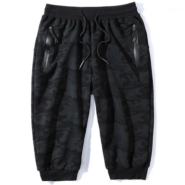 large camouflage calf-length men's summer cotton plus size loose pants elastic waist, Black
large camouflage calf-length men's summer cotton plus size loose pants elastic waist, Black