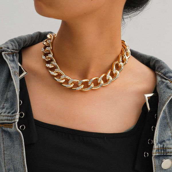 fashion jewelry creative new chain neckchain simple personality micro diamond necklace for women, Silver
fashion jewelry creative new chain neckchain simple personality micro diamond necklace for women, Silver