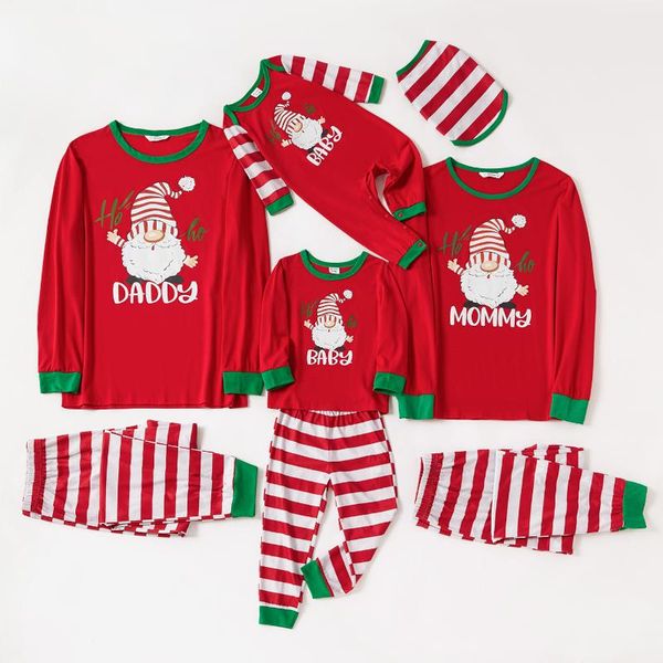 family matching outfits patpat christmas gnome letters print long-sleeve red striped pajamas sets (flame resistant), Blue
family matching outfits patpat christmas gnome letters print long-sleeve red striped pajamas sets (flame resistant), Blue