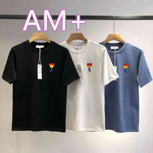 brand am1 + fashion brand 21 summer new rainbow peach heart a embroidery simple short sleeve men's and women's lovers loose cotton, White;black
brand am1 + fashion brand 21 summer new rainbow peach heart a embroidery simple short sleeve men's and women's lovers loose cotton, White;black