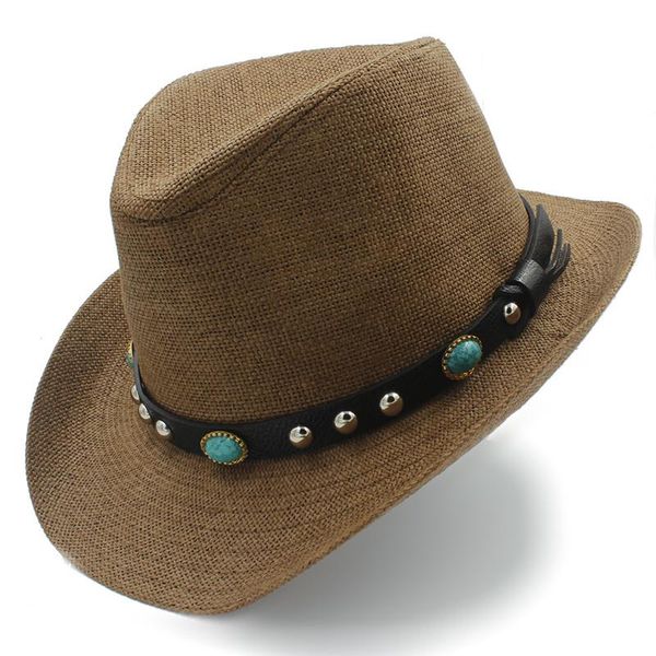cloches handmade weave straw men western cowboy hat gentleman dad summer beach sun sombrero cap size 58cm, Blue;gray
cloches handmade weave straw men western cowboy hat gentleman dad summer beach sun sombrero cap size 58cm, Blue;gray