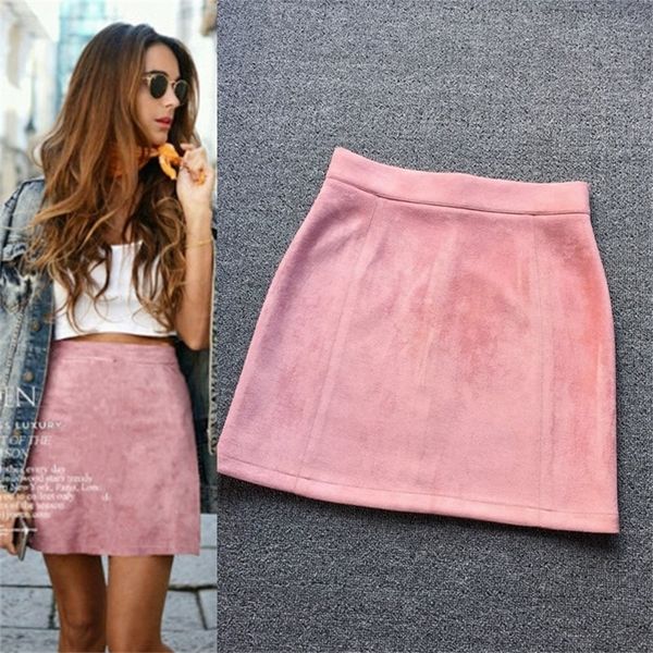 new autumn and winter vintage art empire suede a-line solid pink black light tan burgundy color woman sweet leisure skirt 210311
new autumn and winter vintage art empire suede a-line solid pink black light tan burgundy color woman sweet leisure skirt 210311