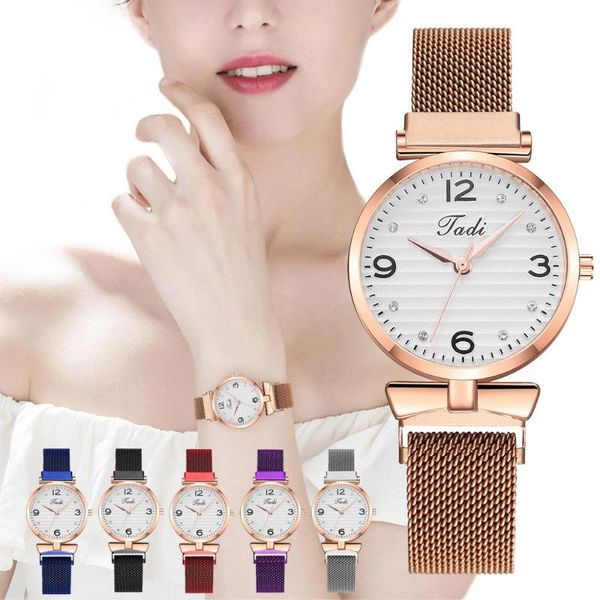 wristwatches magnetic buckle small digital scoring dial alloy quartz watch luxury casual watches relogio feminino zegarek damski, Slivery;brown
wristwatches magnetic buckle small digital scoring dial alloy quartz watch luxury casual watches relogio feminino zegarek damski, Slivery;brown