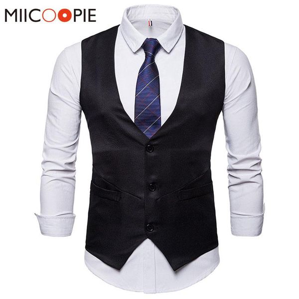 men's vests dress vest men waistcoat wedding single breasted solid gilet sleeveless colete masculino social formal business jacket, Black;white
men's vests dress vest men waistcoat wedding single breasted solid gilet sleeveless colete masculino social formal business jacket, Black;white