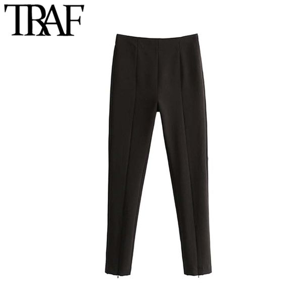traf women vintage stylish office wear high waist skinny pants fashion side zipper female ankle trousers pantalones mujer 210925, Black;white
traf women vintage stylish office wear high waist skinny pants fashion side zipper female ankle trousers pantalones mujer 210925, Black;white