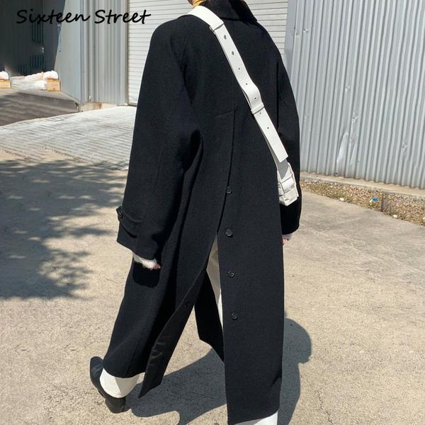 women's wool & blends designed korean fashion clothing woman winter coats and jackets autumn single breasted loose elegant vint, Black
women's wool & blends designed korean fashion clothing woman winter coats and jackets autumn single breasted loose elegant vint, Black