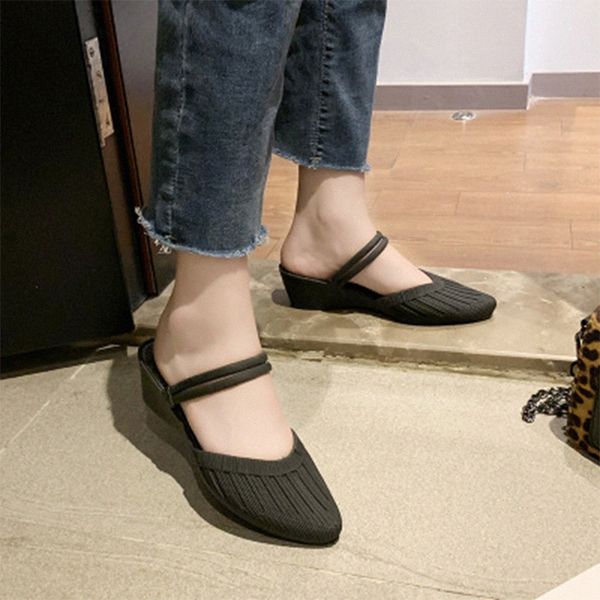 woman elegant slippers women casual pointed toe shoes female high heels ladies wedges womens fashion solid spring footwear 014b#, Black
woman elegant slippers women casual pointed toe shoes female high heels ladies wedges womens fashion solid spring footwear 014b#, Black