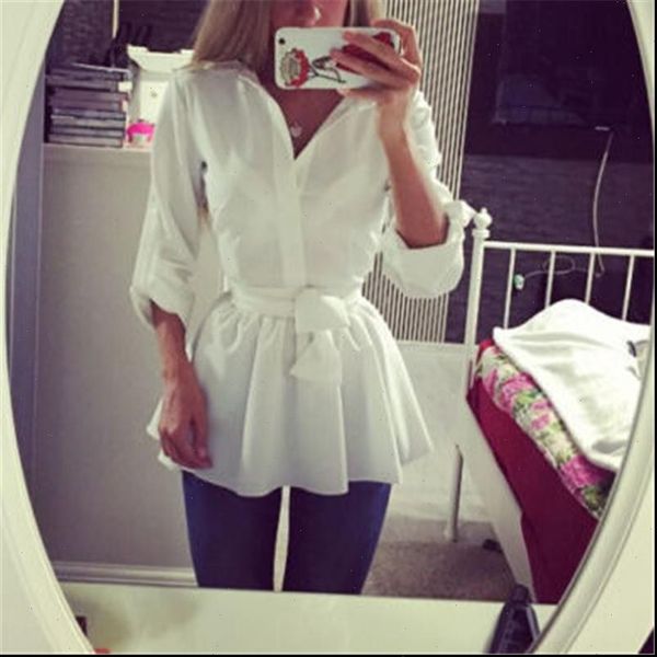 women 2021 women with belt tunic shirt blouse long sleeve peplum casual ol workwear mujer blusas white shirts
women 2021 women with belt tunic shirt blouse long sleeve peplum casual ol workwear mujer blusas white shirts