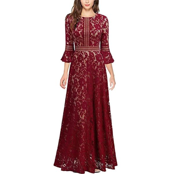casual dresses party women evening elegant flare sleeve o neck hollow out lace dress autumn long maxi dresse for plus size, Black;gray
casual dresses party women evening elegant flare sleeve o neck hollow out lace dress autumn long maxi dresse for plus size, Black;gray