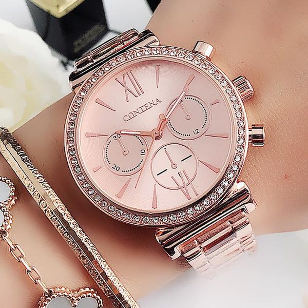 wristwatches arrival 2021 rose gold stainless steel case womens luxury brand geneva stylish ladies watches female clock, Slivery;brown
wristwatches arrival 2021 rose gold stainless steel case womens luxury brand geneva stylish ladies watches female clock, Slivery;brown