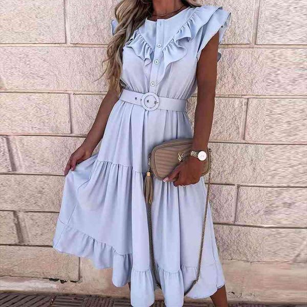 summer fahsion single-breasted office lady dresses women elegant v-neck sleeveless ruffle long dress casual solid dress mujers, Black;gray
summer fahsion single-breasted office lady dresses women elegant v-neck sleeveless ruffle long dress casual solid dress mujers, Black;gray