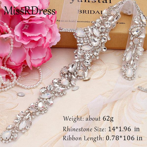 wedding sashes missrdress opals belt handmade crystal bridal sash elegant silver rhinestones for dresses jk917, White
wedding sashes missrdress opals belt handmade crystal bridal sash elegant silver rhinestones for dresses jk917, White