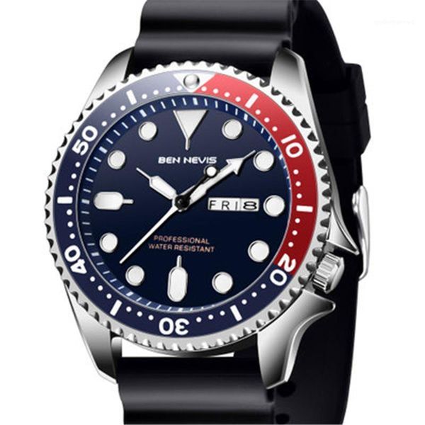 silicone strap quartz watch date calendar wrist man clock water resist relogio masculino men watches wristwatches, Slivery;brown
silicone strap quartz watch date calendar wrist man clock water resist relogio masculino men watches wristwatches, Slivery;brown