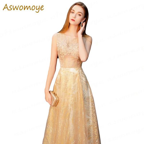 party dresses golden evening dress female 2021 banquet noble elegant annual meeting illusion o-neck sleeveless, White;black
party dresses golden evening dress female 2021 banquet noble elegant annual meeting illusion o-neck sleeveless, White;black