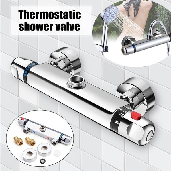 bathrooom shower faucets thermostatic shower control valve wall mounted mixer valve tap temperature control water twin outlet
bathrooom shower faucets thermostatic shower control valve wall mounted mixer valve tap temperature control water twin outlet
