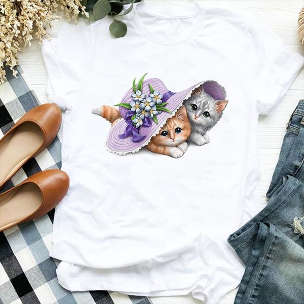 and women lady floral mens t shirts cat lovely womens summer autumn 90s style print tee for female shirt clothes, White;black
and women lady floral mens t shirts cat lovely womens summer autumn 90s style print tee for female shirt clothes, White;black