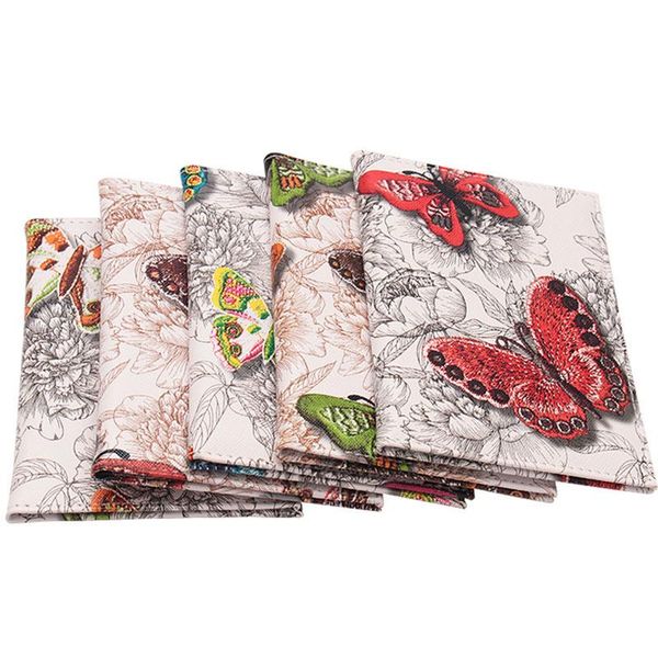 card holders vintage butterfly print passport protective cover women pu leather holder men woman travel id wallet, Brown;gray
card holders vintage butterfly print passport protective cover women pu leather holder men woman travel id wallet, Brown;gray
