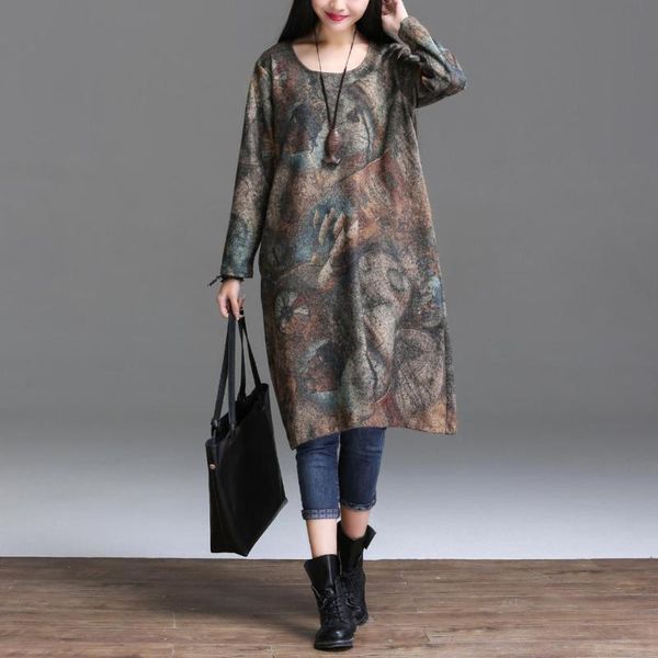 casual dresses women vintage o neck pullover long sleeve warm dress autumn big size loose cotton linen floral pattern knee length, Black;gray
casual dresses women vintage o neck pullover long sleeve warm dress autumn big size loose cotton linen floral pattern knee length, Black;gray