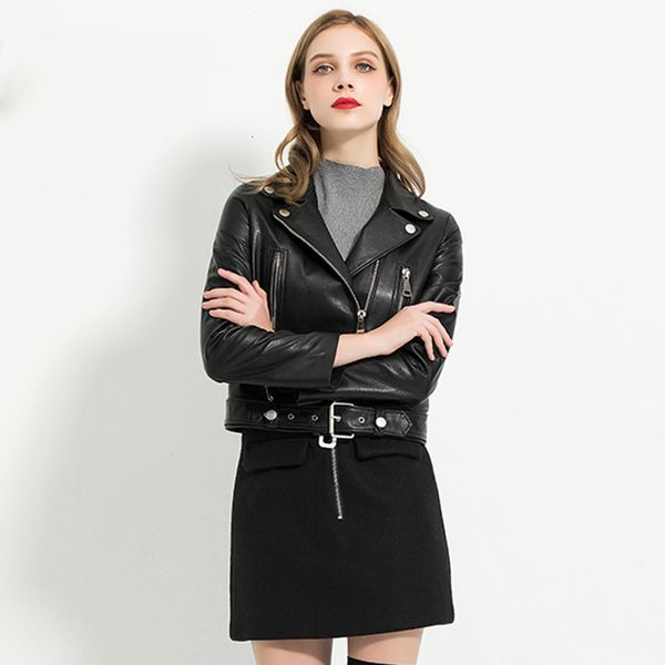 2021 new spring women pu jacket woman zipper belt short coat female motorcycle black faux leather outwear w6lc
2021 new spring women pu jacket woman zipper belt short coat female motorcycle black faux leather outwear w6lc