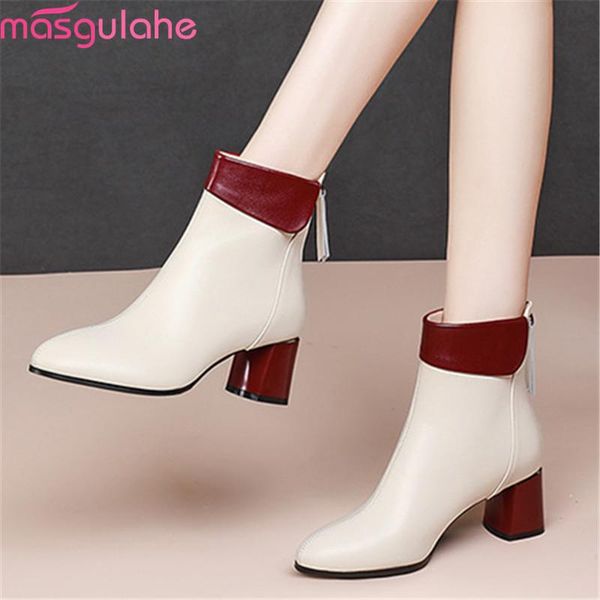 boots masgulahe 2021 arrival women genuine leather thick high heels round toe mixed colors ankle black
boots masgulahe 2021 arrival women genuine leather thick high heels round toe mixed colors ankle black