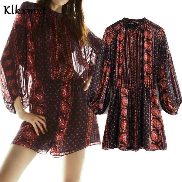 klkxmyt za dress women fashion with lining print mini vintage long sleeve button-up female es vestidos mujer 210527, Black;gray
klkxmyt za dress women fashion with lining print mini vintage long sleeve button-up female es vestidos mujer 210527, Black;gray
