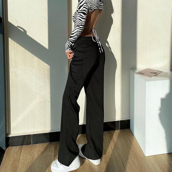 europe street black loose vertical suit pants all-match high waist slimming casual straight trousers for women dswl women's & capris, Black;white
europe street black loose vertical suit pants all-match high waist slimming casual straight trousers for women dswl women's & capris, Black;white