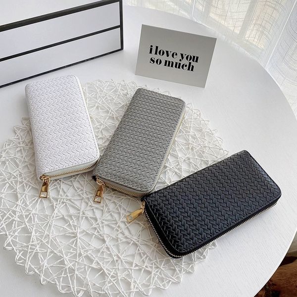 women weave wallet wrist handle phone case long section money pocket pouch handbag women purse card holder wallet, Red;black
women weave wallet wrist handle phone case long section money pocket pouch handbag women purse card holder wallet, Red;black