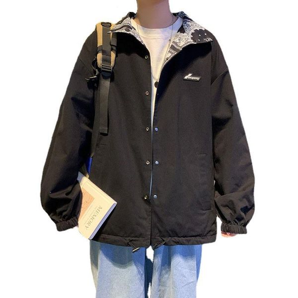 men's jackets men jacket spring black single breasted coat turn-down wear on both sides luxury clothing vintage jaqueta masculina, Black;brown
men's jackets men jacket spring black single breasted coat turn-down wear on both sides luxury clothing vintage jaqueta masculina, Black;brown