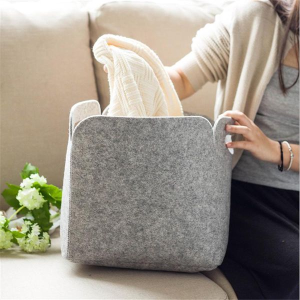 portable felt storage box handle grey clothing books decorations pets square storage basket home
portable felt storage box handle grey clothing books decorations pets square storage basket home
