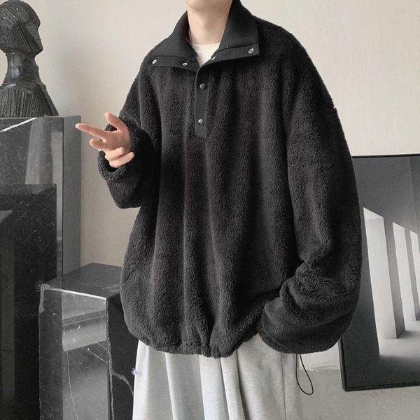 men's hoodies & sweatshirts winter double-sided plus fleece hoodie men warm fashion lapel sweatshirt streetwear loose hip-hop pullover, Black
men's hoodies & sweatshirts winter double-sided plus fleece hoodie men warm fashion lapel sweatshirt streetwear loose hip-hop pullover, Black