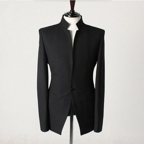 men's suits & blazers mandarin collar gentlemen men jacket handmade wedding groom tuxedos vest custom made suit jackets, White;black
men's suits & blazers mandarin collar gentlemen men jacket handmade wedding groom tuxedos vest custom made suit jackets, White;black