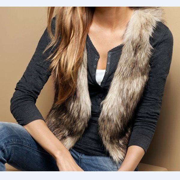women luxury club outerwear faux fur vest lady covered button v-neck short jacket shawl girl winter wind rayon vests ve0270, Black;white
women luxury club outerwear faux fur vest lady covered button v-neck short jacket shawl girl winter wind rayon vests ve0270, Black;white