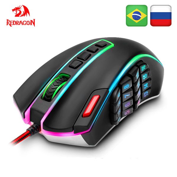 Redragon LEGEND M990 USB wired RGB Gaming Mouse 24000DPI 24buttons programmable game mice backlight ergonomic laptop PC computer
Redragon LEGEND M990 USB wired RGB Gaming Mouse 24000DPI 24buttons programmable game mice backlight ergonomic laptop PC computer