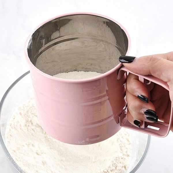 semi-automatic flour sieve powder sieve cup stainless steel hand-held flour icing sugar baking tools kitchen gadget
semi-automatic flour sieve powder sieve cup stainless steel hand-held flour icing sugar baking tools kitchen gadget