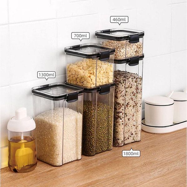 storage bottles & jars 460/1800ml set box grade plastic snack nut dry goods sealed jar transparent household grains kitchen
storage bottles & jars 460/1800ml set box grade plastic snack nut dry goods sealed jar transparent household grains kitchen