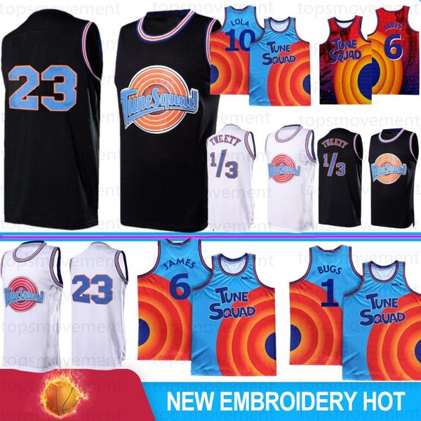 6 james 23 michael ncaa basketball jerseys college 2021 blue bugs movie space jam 2 tune squad 10 lola d.duck taz 1/3 tweety 7 r.runner men, Black;red
6 james 23 michael ncaa basketball jerseys college 2021 blue bugs movie space jam 2 tune squad 10 lola d.duck taz 1/3 tweety 7 r.runner men, Black;red