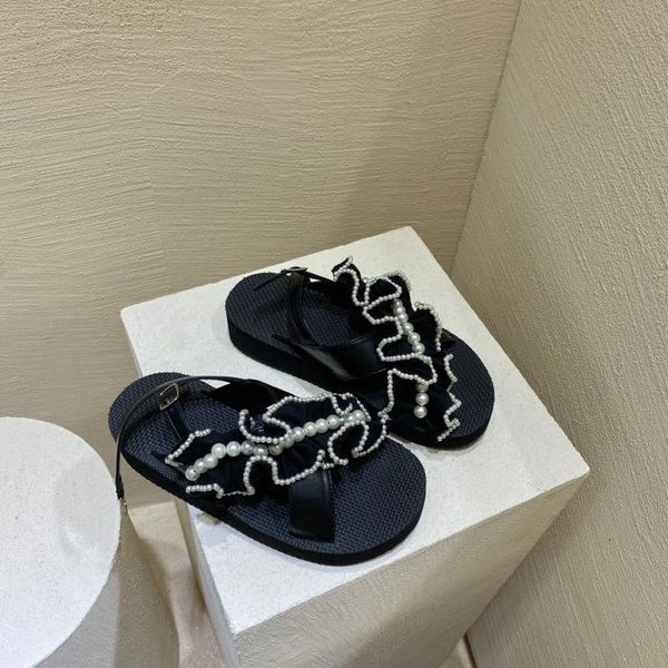 sandals low woman leather low-heeled rome pu fabric hoof heels slides, Black
sandals low woman leather low-heeled rome pu fabric hoof heels slides, Black