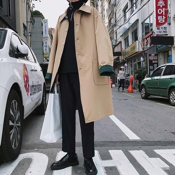 men's fashion two-sided wear clothes jacket lapel outerwear long windbreaker loose casual trench black/khaki coats -xl1, Tan;black
men's fashion two-sided wear clothes jacket lapel outerwear long windbreaker loose casual trench black/khaki coats -xl1, Tan;black