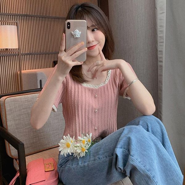 women's t-shirt summer internet celebrity ins super loose-fitting cropped knitted short-sleeved women harajuku style ice silk, White
women's t-shirt summer internet celebrity ins super loose-fitting cropped knitted short-sleeved women harajuku style ice silk, White