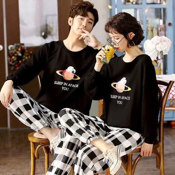 couple pajamas set homesuit spring womens sleepwears cartoon long sleeve plaid pant men and women pyjamas lovers sleepwear nightclothes, Black;red
couple pajamas set homesuit spring womens sleepwears cartoon long sleeve plaid pant men and women pyjamas lovers sleepwear nightclothes, Black;red