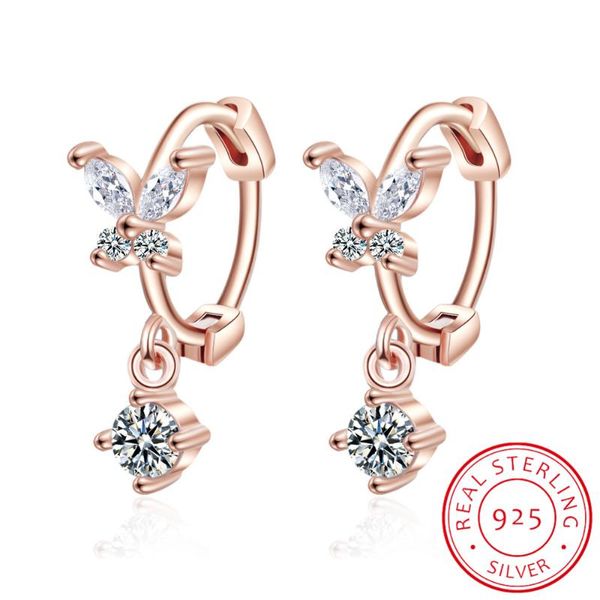 hoop & huggie sweet fashion 925 sterling silver earrings for women bow knot butterfly cz zircon crystal pendientes xmas jewelry gift, Golden;silver
hoop & huggie sweet fashion 925 sterling silver earrings for women bow knot butterfly cz zircon crystal pendientes xmas jewelry gift, Golden;silver
