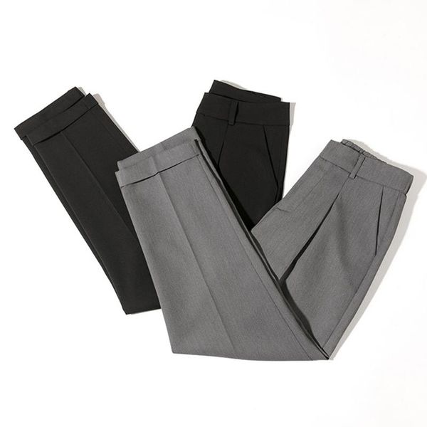 women's pants & capris 2021 chic fashion office wear haren women bottoms pant vintage high waist zipper female folds trousers bfa852, Black;white
women's pants & capris 2021 chic fashion office wear haren women bottoms pant vintage high waist zipper female folds trousers bfa852, Black;white