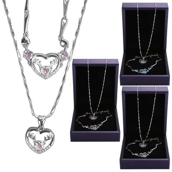 earrings & necklace bracelet set box bag combination valentine's day jewelry gift for women lady girls, Silver
earrings & necklace bracelet set box bag combination valentine's day jewelry gift for women lady girls, Silver
