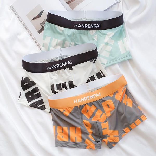 underpants 3 pieces men's panties summer mens underwear boxer shorts letter ice silk boxers breathable thin section, Black;white
underpants 3 pieces men's panties summer mens underwear boxer shorts letter ice silk boxers breathable thin section, Black;white