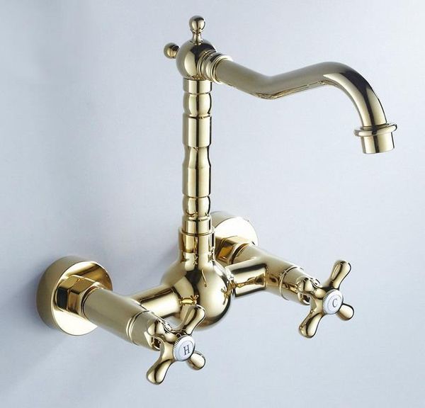 bathroom sink faucets luxury gold color brass kitchen basin faucet mixer tap swivel spout wall mounted dual cross handles mgf054
bathroom sink faucets luxury gold color brass kitchen basin faucet mixer tap swivel spout wall mounted dual cross handles mgf054