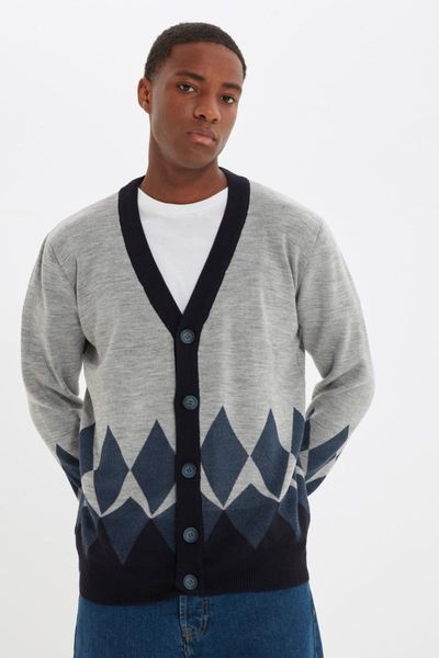 men's sweaters trendyol men 's regular fit skirt tip lozenge pattern detailed cardigan tmnaw22hi0385, White;black
men's sweaters trendyol men 's regular fit skirt tip lozenge pattern detailed cardigan tmnaw22hi0385, White;black