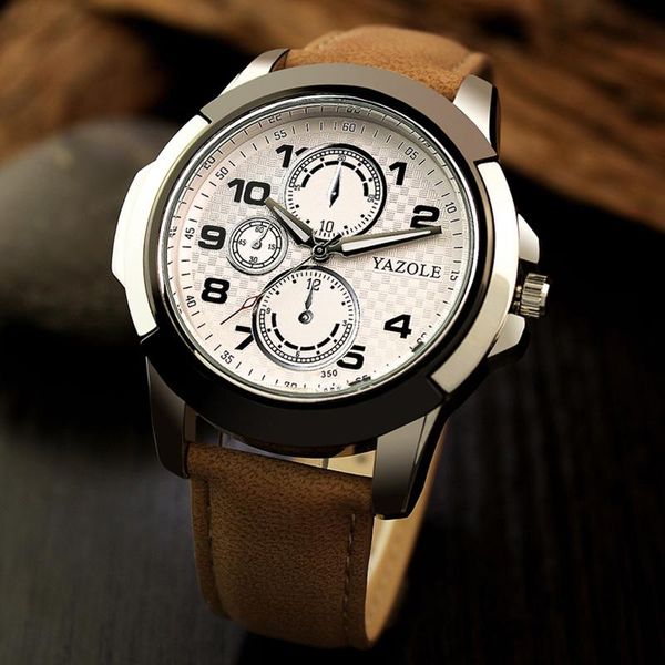 wristwatches relogio masculino yazole original fashion men sports watches 30m waterproof leather luminous quartz wrist watch for, Slivery;brown
wristwatches relogio masculino yazole original fashion men sports watches 30m waterproof leather luminous quartz wrist watch for, Slivery;brown