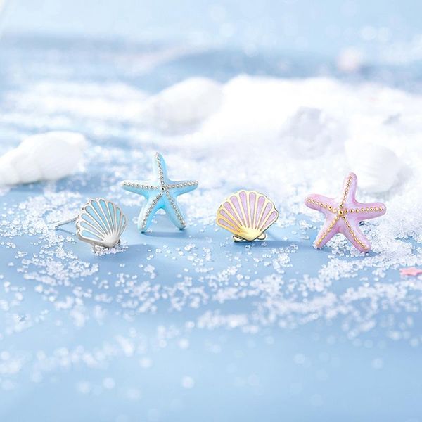 stud arrival summer ocean series blue cute starfish shell earrings for women girl creative beach party simple jewelry accessories, Golden;silver
stud arrival summer ocean series blue cute starfish shell earrings for women girl creative beach party simple jewelry accessories, Golden;silver