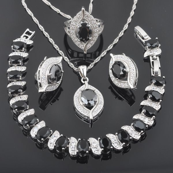 black cubic zirconia silver color jewelry sets for women costume earrings/necklace/bracelet/ring set qs0231
black cubic zirconia silver color jewelry sets for women costume earrings/necklace/bracelet/ring set qs0231